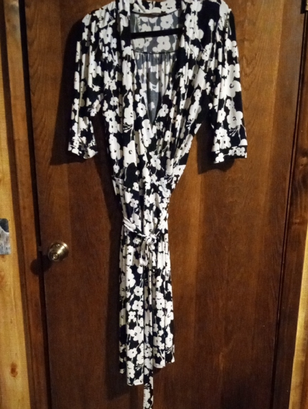 Merona Black and White Floral Maxi Dress